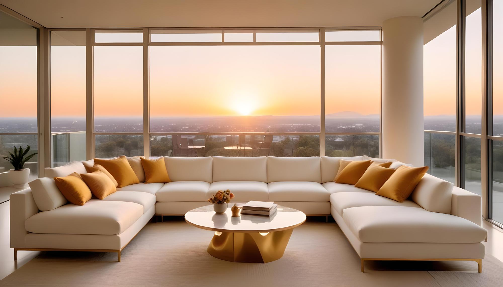 Living sofisticat într-un penthouse modern